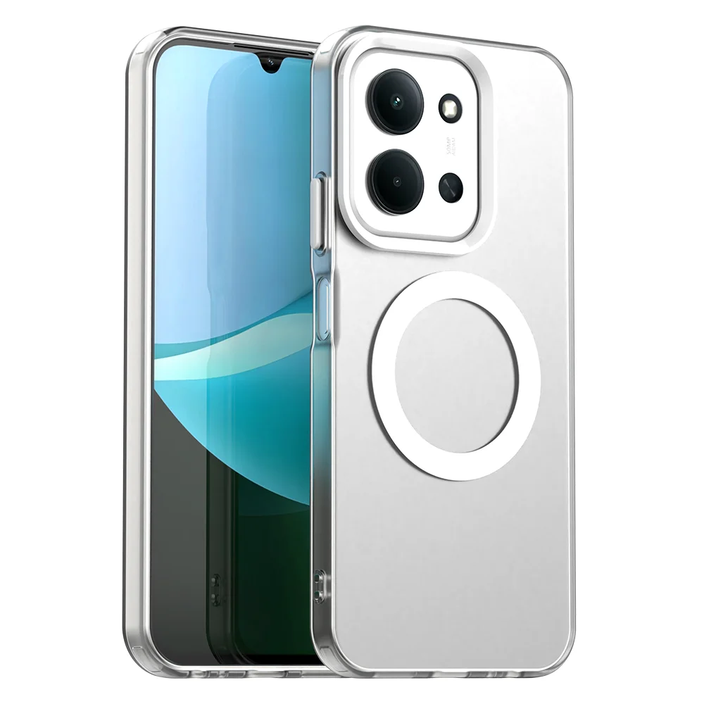 Magnetic Wireless Charging Case with Candy Colors and Transparent Back Shell