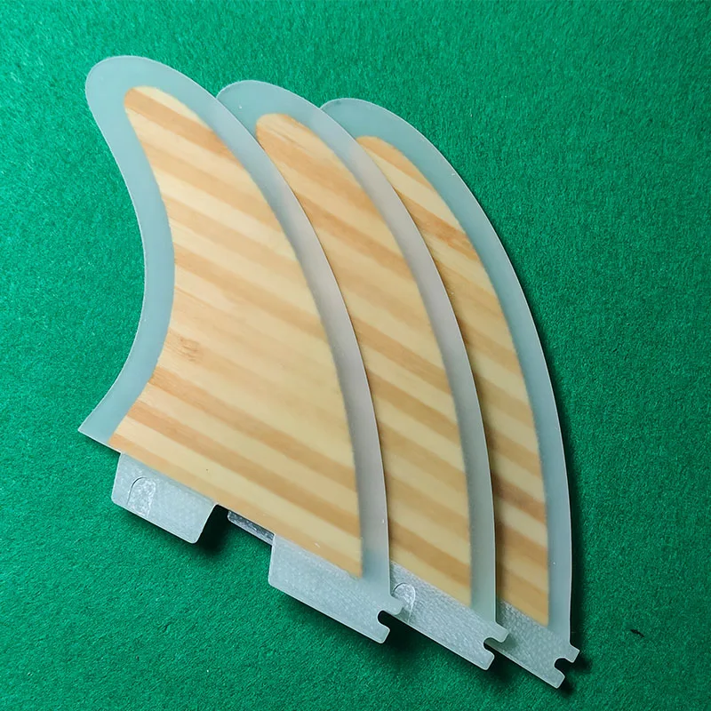 NEW FCS2 S/M Bamboo Surf Fin Eco-Friendly Natural Material Easy Fit for Most Boards Beginner Stability Control, Bamboo Aesthetic