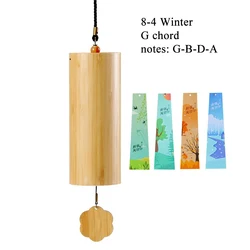 Enhanced Bamboo Wind Chime for Outdoor Zen Meditation and Garden Ambiance (8 - 4 Winter)