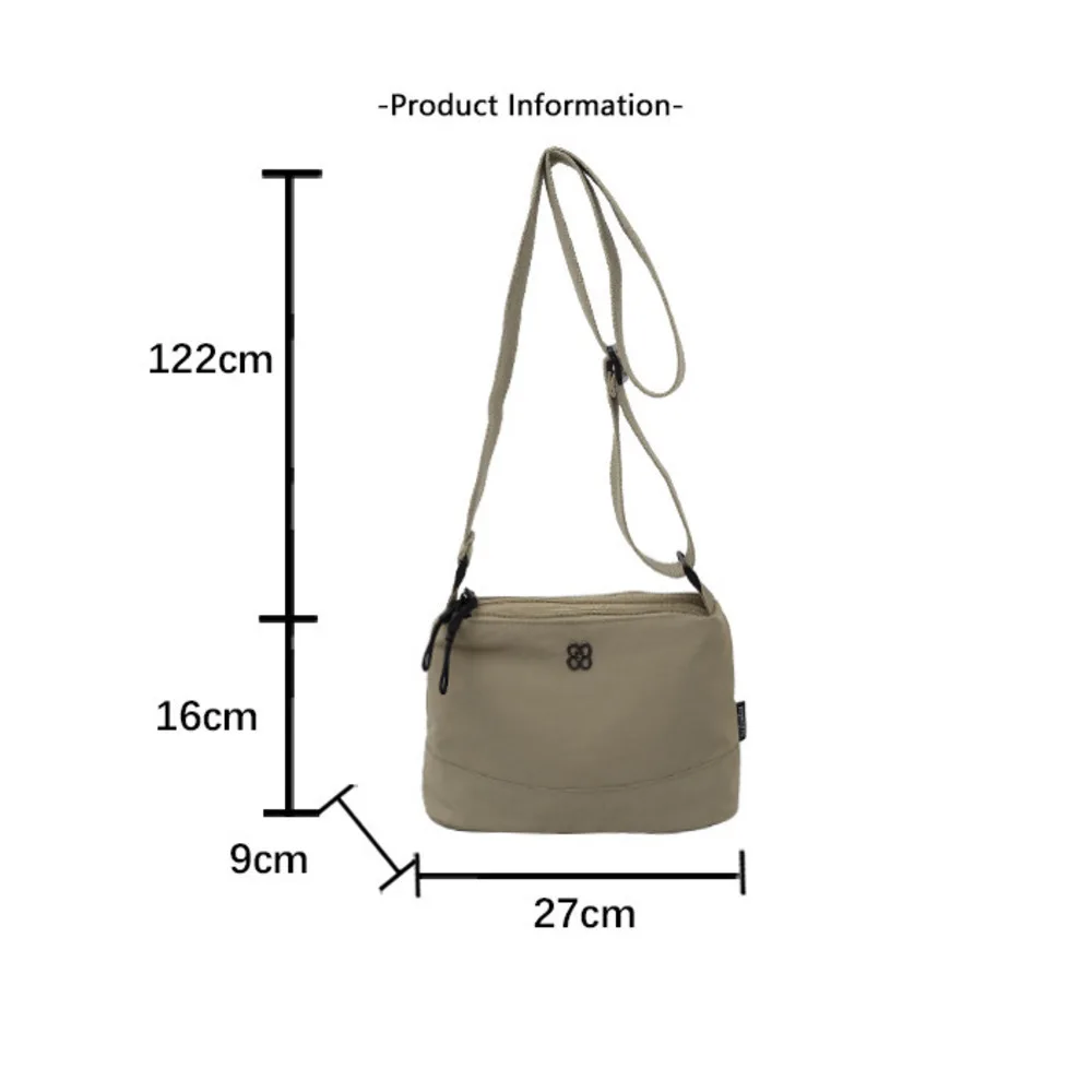 Kvinnors stor kapacitet, enfärgad, axelavancerad och minimalistisk, crossbody-väska för kvinnor, handväska i canvas, mobil_voghion.com