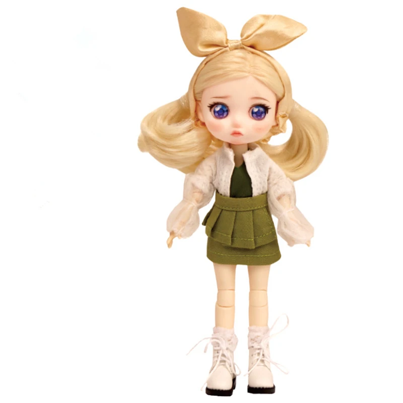 15cm Height DULI Sister Series Ob11 Doll with Clothes Joints Movable 1/12 BJD Accessories 2