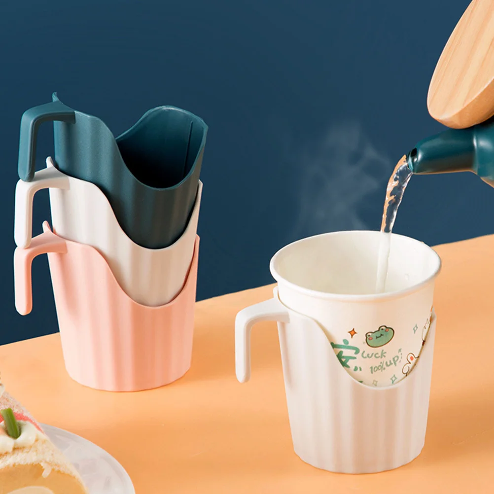 Anti Scalding Cup Holder Disposable Cups Cup Stand Coffee Paper Holder Desktop Party Home Office Use Tumbler cup storage holder