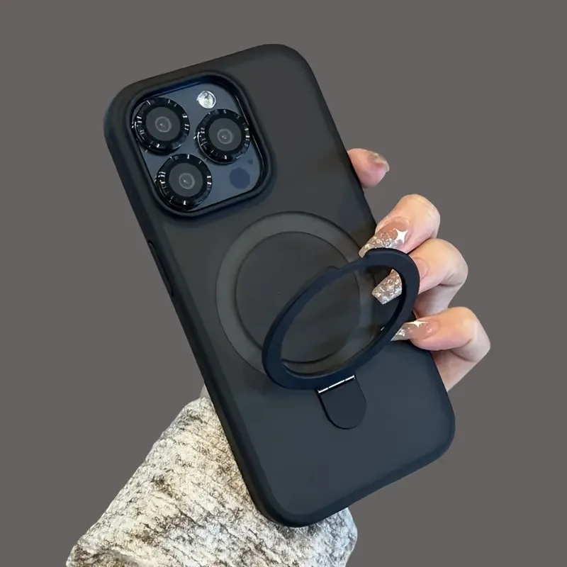 Luxury Magnetic Holder Armor Shockproof Wireless Charging Phone Case for thumbnail 4
