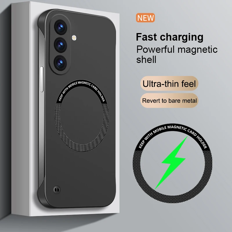 Ultra Thin Frameless Magnetic Matte Phone Case