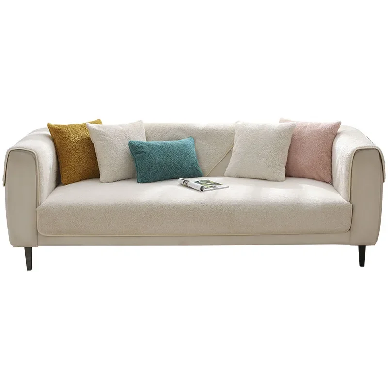High-end Non-slip Cushion Nordic Modern Simple Sofa Cover Winter Plush Cashmere Sofa Cushion Thickened 4