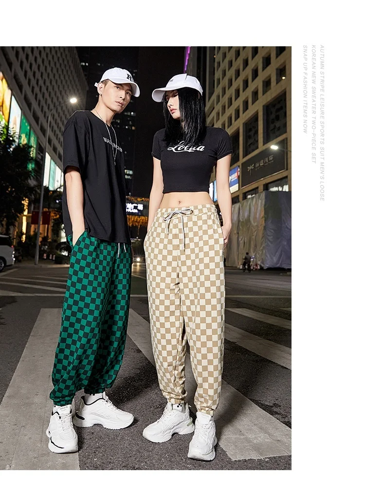 Zongke Plaid Streetwear Joggers Men Pants Harem Chinese Size 3XL Ankle-Length Sweatpants Men Trousers Fashion 2022 New Arrivals harem jeans