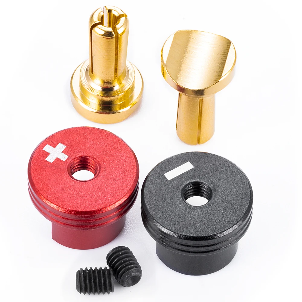 AXSPEED 4,0 mm/5,0 mm Messing Bullet Bananenstecker RC Auto Lip Batterieanschluss mit Metallkühlkörper für RC-Modellautos – Detail 4