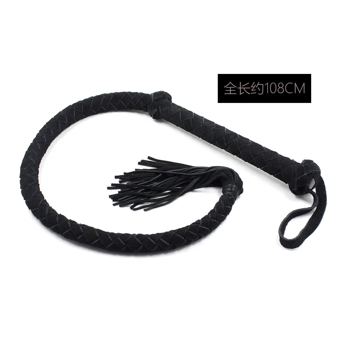 108CM Genuine Leather Horse Whip Bull Whip, Genuine Leather Bull Whip Cowhide Horse Riding COW LEATHER