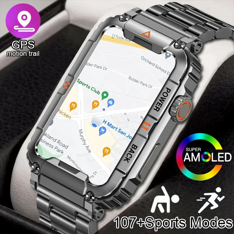 

Smart Watch for Men Bluetooth Call Health Monitoring Smart Watches GPS AI Voice Sports Waterproof Men's Smartwatches 2023 New