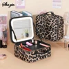 55841-8f9d1f.jpg Makeup Bag with Light up Mirror, Travel Makeup Case with Mirror and Lights, Lighted Cosmetic Train Case with 3 Color Settings, M