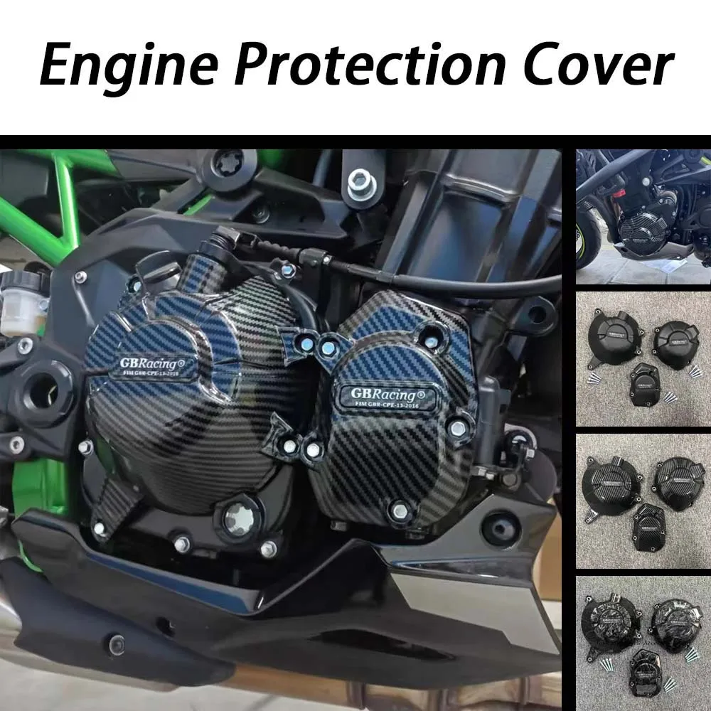 Fit For KAWASAKI Z900 Engine Protective Cover Carbon Fiber Printing motorcycle engine cover engine cover protector engine guard