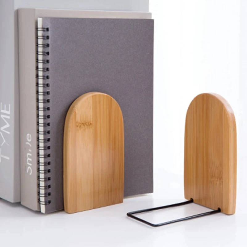 Nature Bamboo Desktop Organizer Bookends Book Ends Stand Holder Shelf Bookrack Book organizer book holder book stand