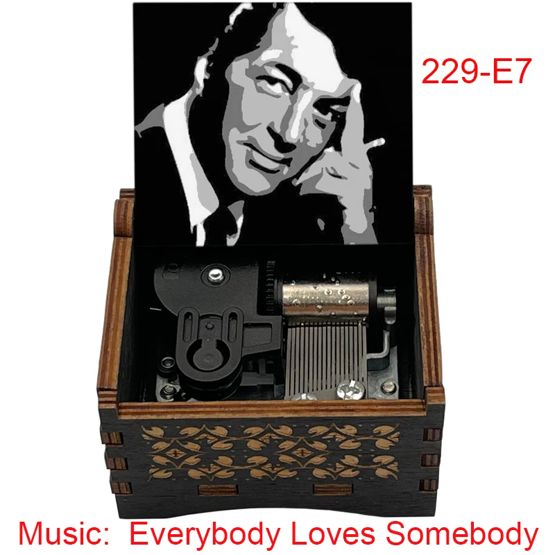 Everybody Loves Somebody 18 Notes Mechanical Music Box for Friends Girlfriend Boyfriend Christmas New Year Gift