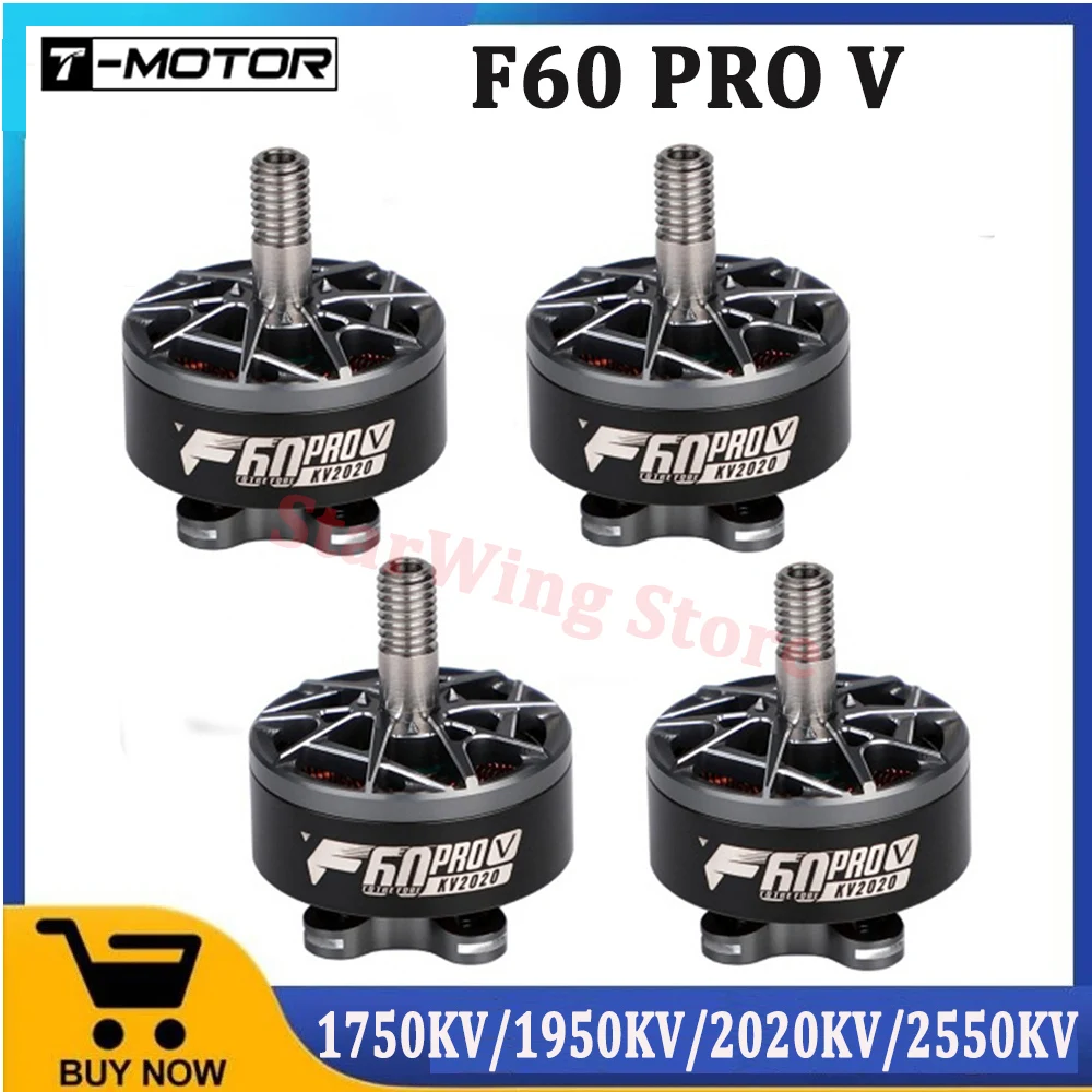 T-Motor F60 PRO V F60PROV 1750KV 1950KV 2020KV 2550KV 5-6S бесщеточный двигатель для радиоуправляемого дрона FPV Racing