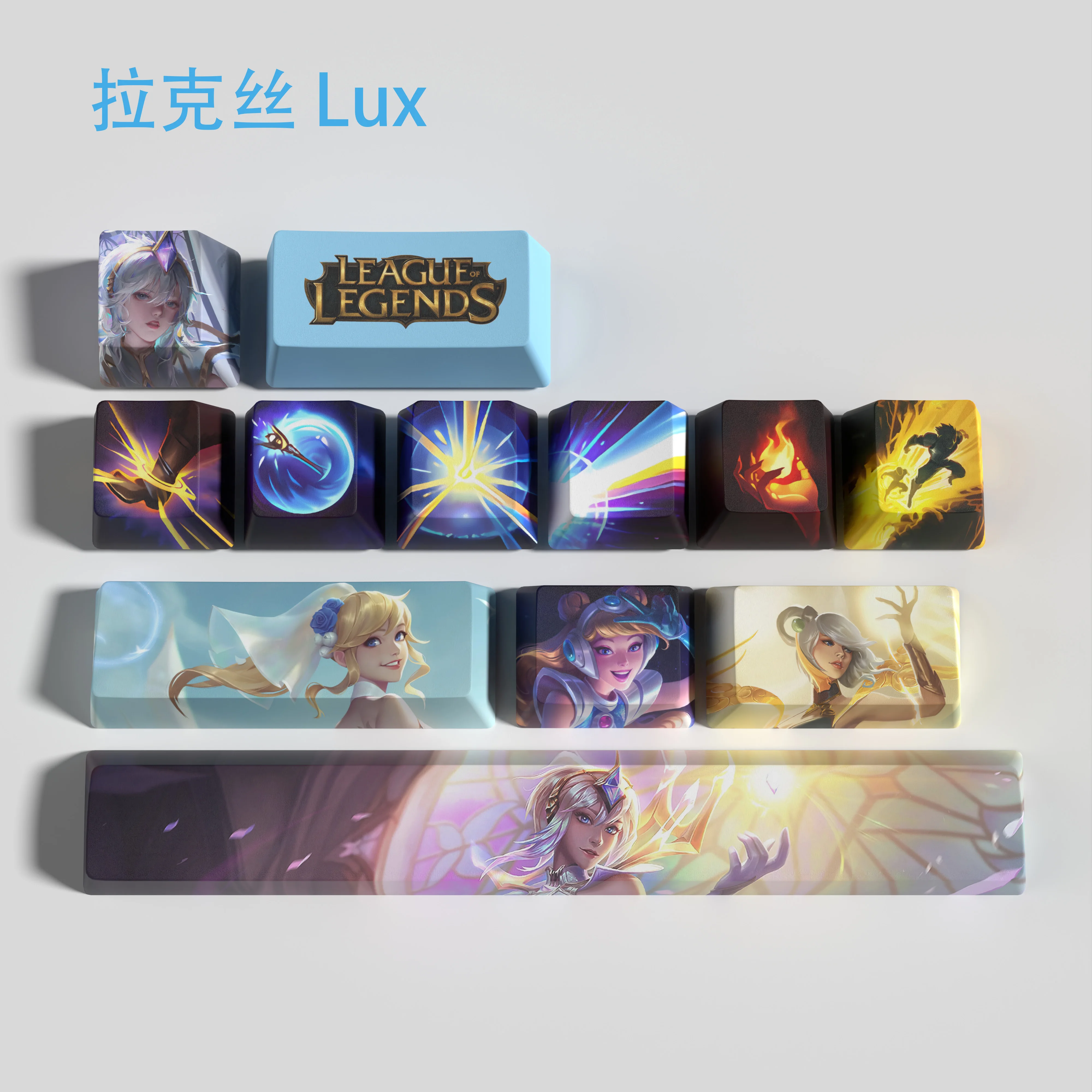 League of Legends Keycaps Jogo Keycaps Oem Perfil 12 Teclas Pbt Corante Sub Keycaps - Imagem 2