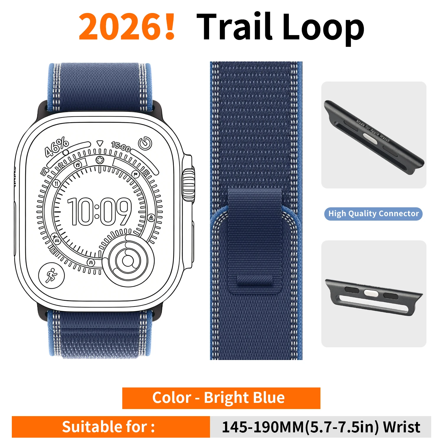 ตัวเลือกสินค้า สายนาฬิกาไนลอนคุณภาพสูง สำหรับ Apple Watch ทุกรุ่น
