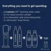 Art Sparkling Water Maker Bundle (Black), with CO2, DWS Bottles, and Bubly Drops Flavors 3