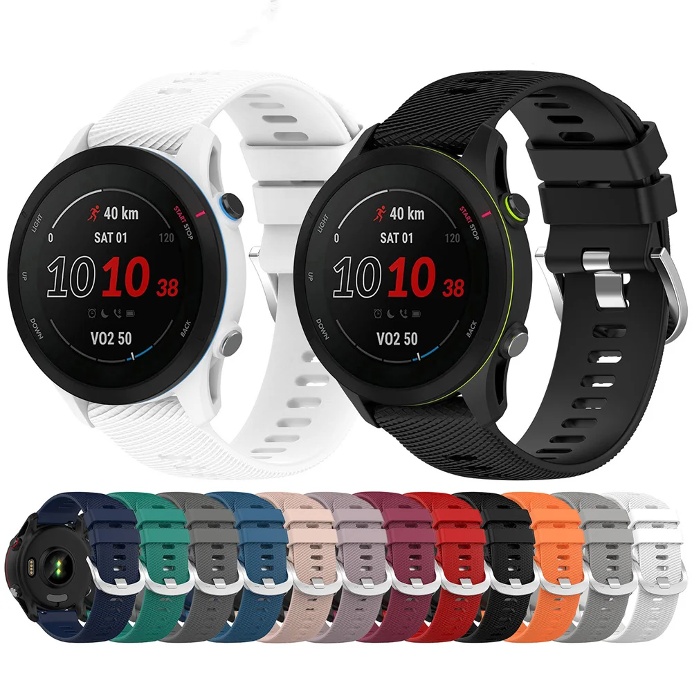 Cinturino Sportivo Con Fibbia In Acciaio Inossidabile Con Motivo Incrociato Da 22Mm Per Garmin Forerunner 255/ 255 Music/ Venu 2/ Vivoactive4