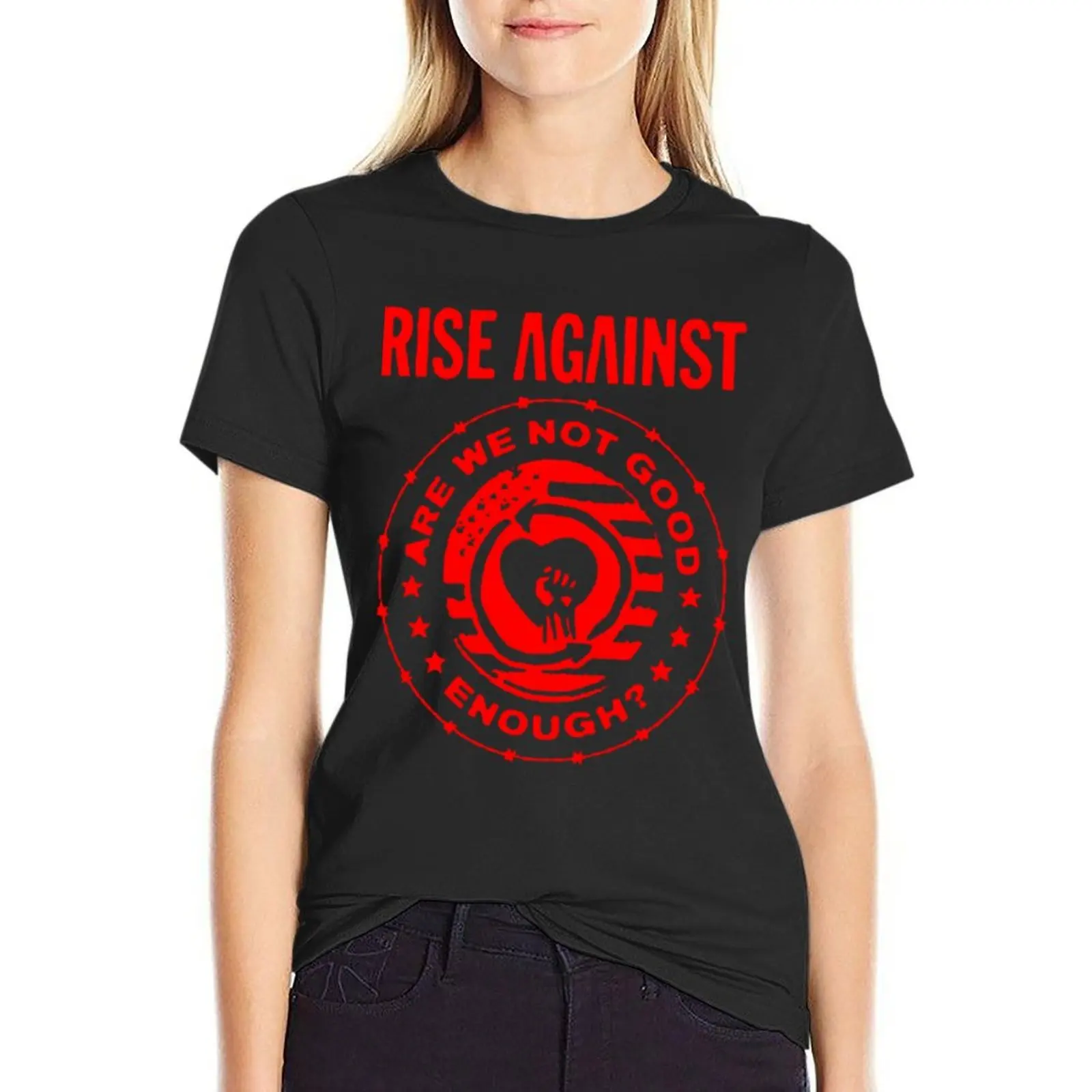 

Rise Against Logo Band Music Punk Rock T-shirt female hippie clothes Woman clothes