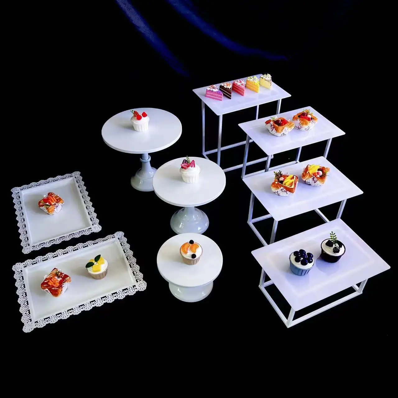 

Cupcake Stand Cake Riser Candy Bar Buffet Dessert Plates Snack Trays Wedding Table Centerpieces Flower Gifts Food Fruits Holder