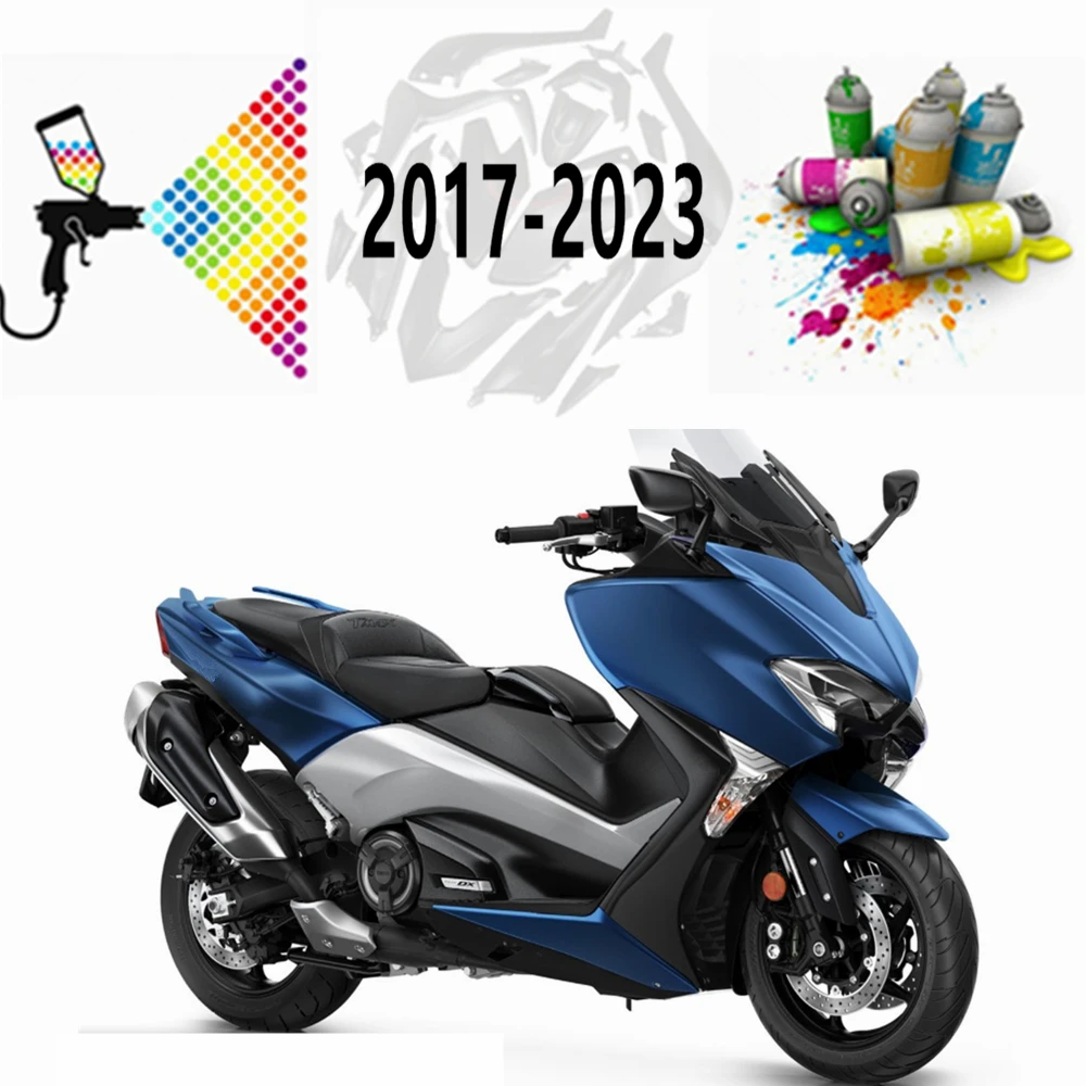 Fit TMAX530 2021 carenatura carrozzeria per Yamaha TMAX 530 2017-2018-2019-2020 Kit carenatura completa iniezione blu scuro opaco argento