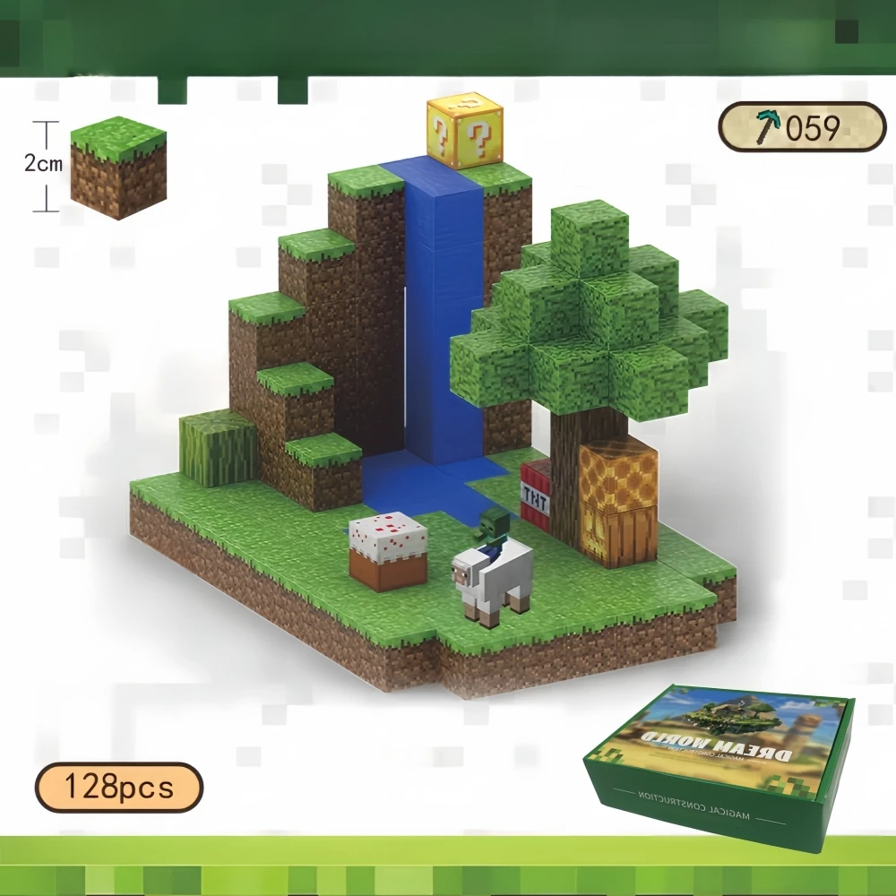 Magnetic Building Blocks Magnetic Assembly Toy New Creative Magnetic Building Blocks Cube Pixel World Model Set Magnet Creative DIY ChildrenTech Puzzle Model Gift