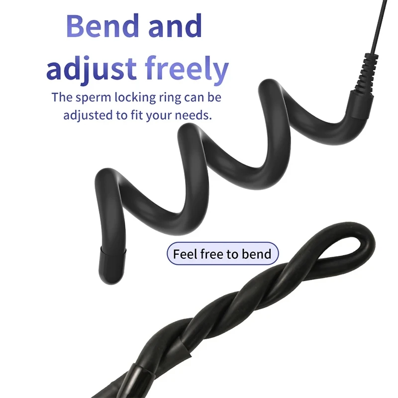 Electric Sex Toys Penis Rings Estim Electric Shock Penis Ring Electro Chastity Belts Penis Lock Male Twisted Cock Ring Delayed Ejaculation Sex Toys for Men