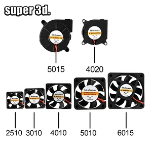 Охлаждающий Турбовентилятор, 5015/4010/4020, 12 В и 24 В, запчасти для 3D-принтера, 2Pin для экструдера, охладителя постоянного тока, черные пластиковые ...