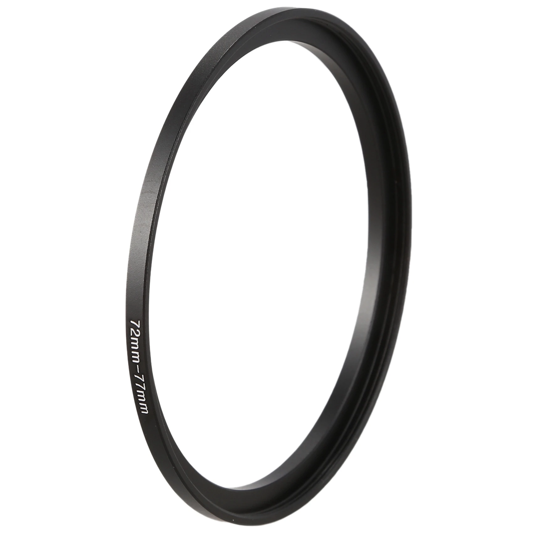 2Pcs 72mm-77mm Camera Lens Step Up Filter Black Metal Adapter Ring