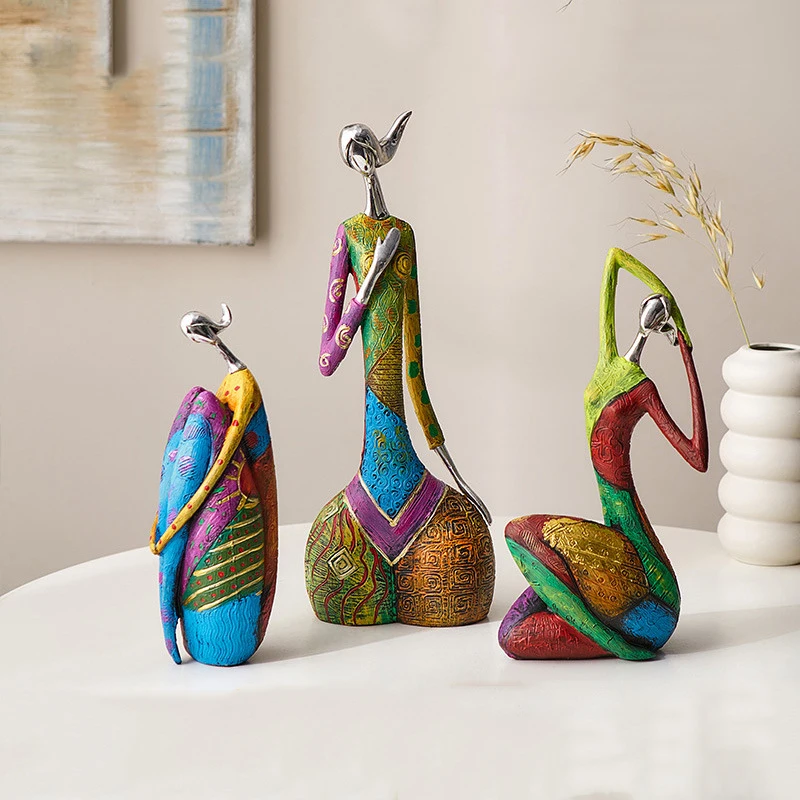 

Creative Abstract Figure Ornament for Women, Yoga Ornament, Oil Painting, Home, Living Room, TV Cabinet Decoration, Office
