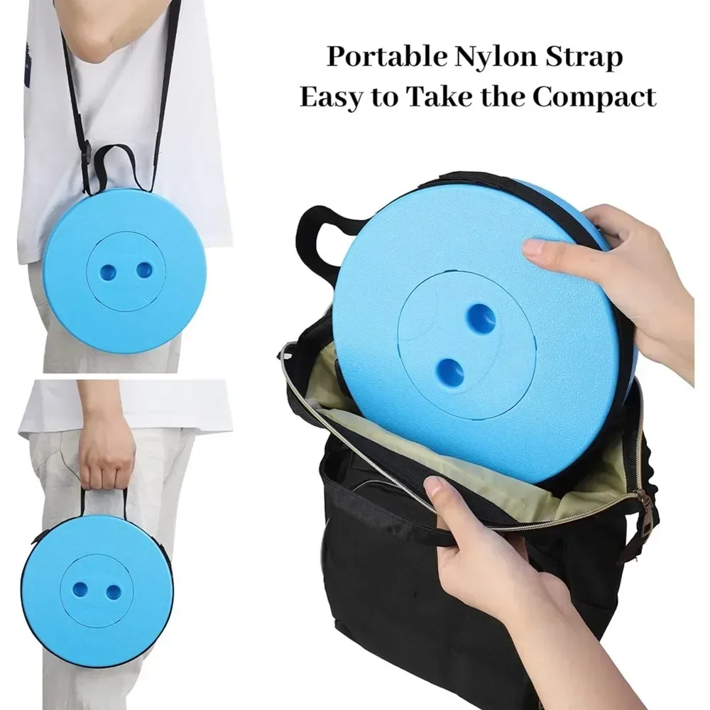 Folding Stool Portable Folding Telescopic Stool Lightweight Plastic Subway Queuing Chair Outdoor Camping Chair Fishing Seat Carry Bag