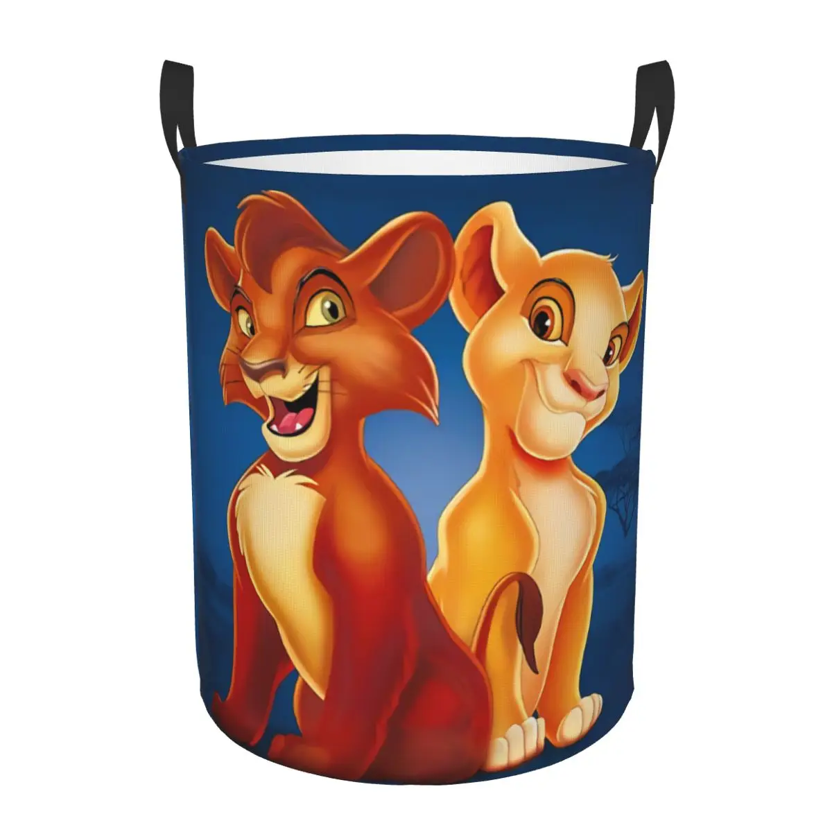 

Пользовательская корзина для белья King Lion Baby Nala и Simba, складная корзина большой емкости ящик для хранения одежды Hakuna Matata, детская корзина