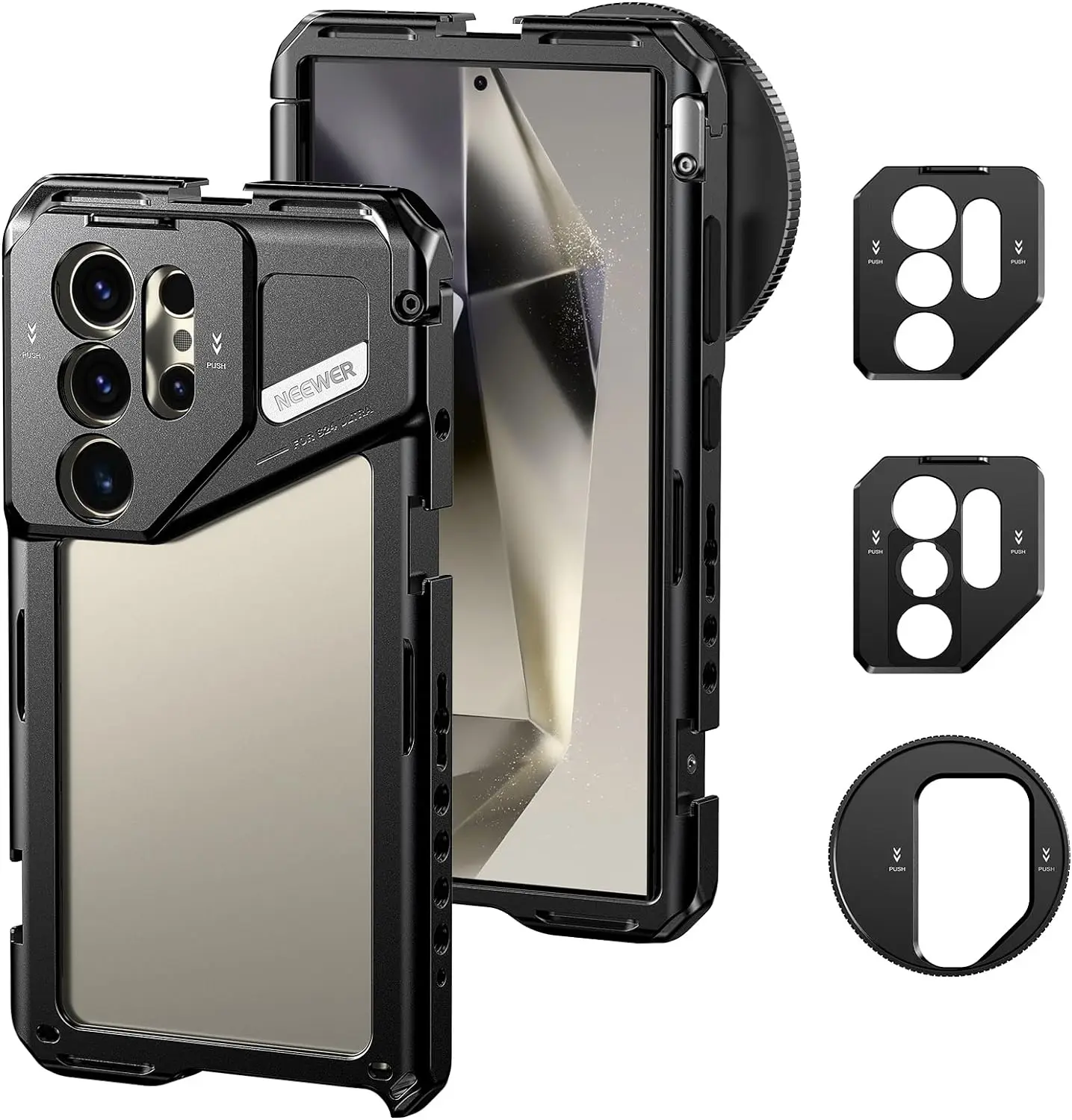 Original Phone Cage Video Rig For Samsung Galaxy S24 Ultra with 360° NATO Rail &