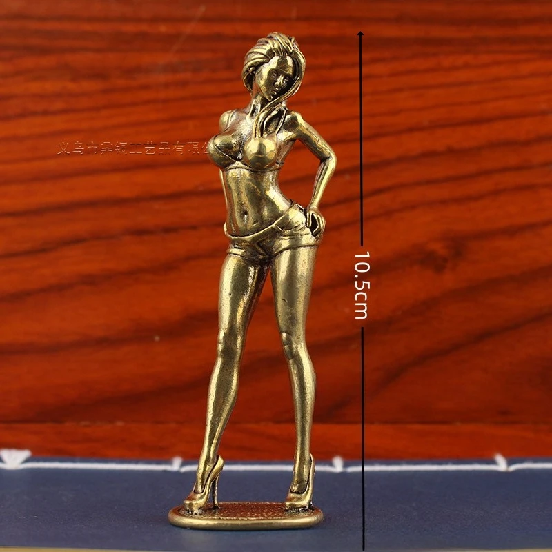 Elegant Brass Girl Statue - Premium Home Décor Ornament and Gift Item