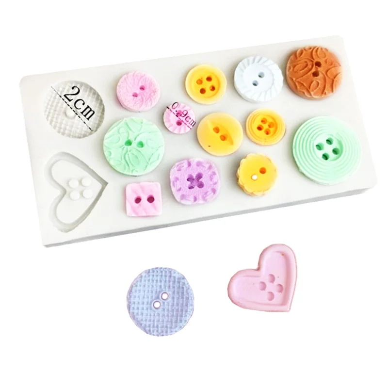 

DIY Button Shape Silicone Mould Chocolate Fondant Soap Candy Cake Molds Kitchen Cake Decorating Baking Tools For Christmas Gifts