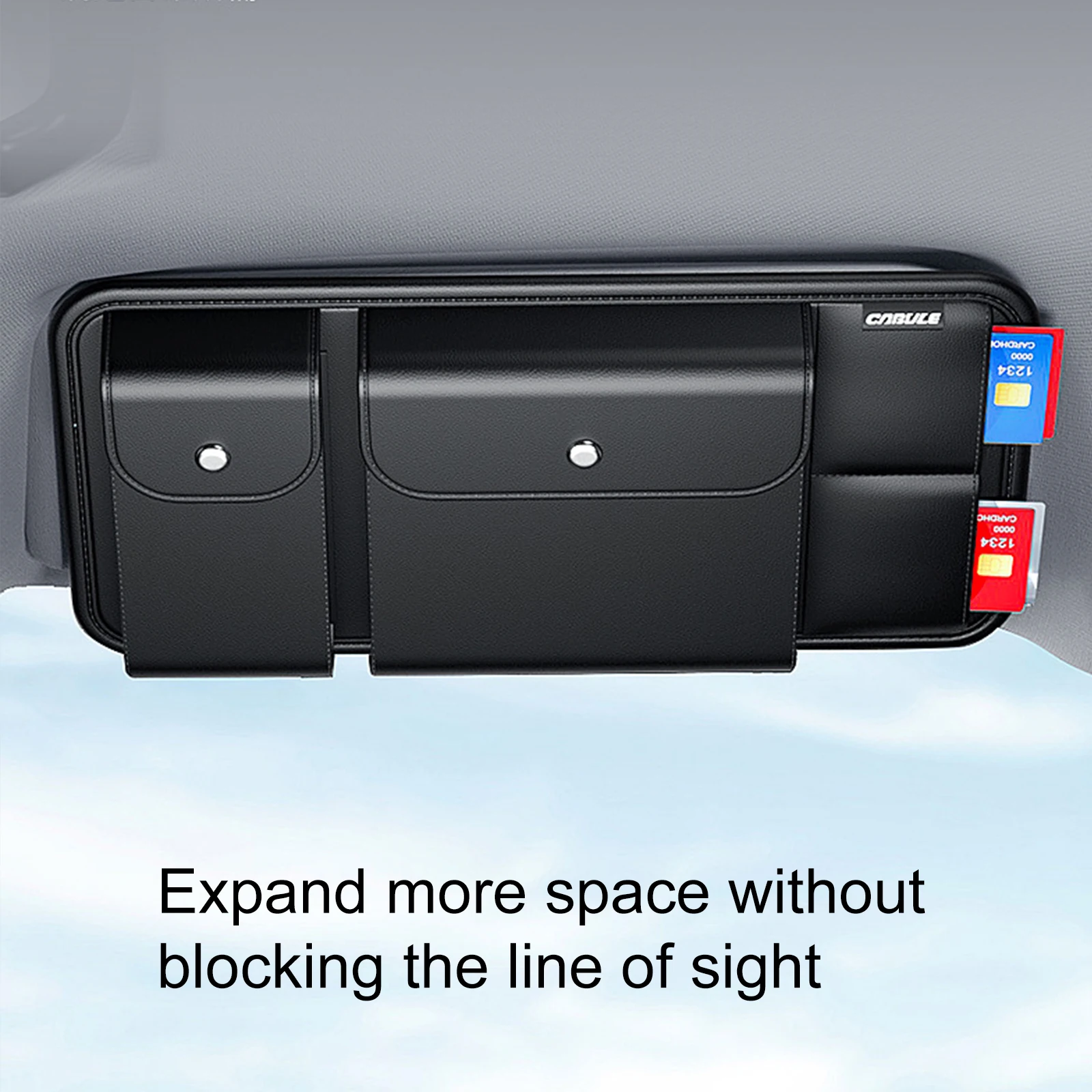 

Car Visor Storage Multi-Functional car Glasses Holder Inside The Driver's License Bag Ticket Card Holder Storage Bag