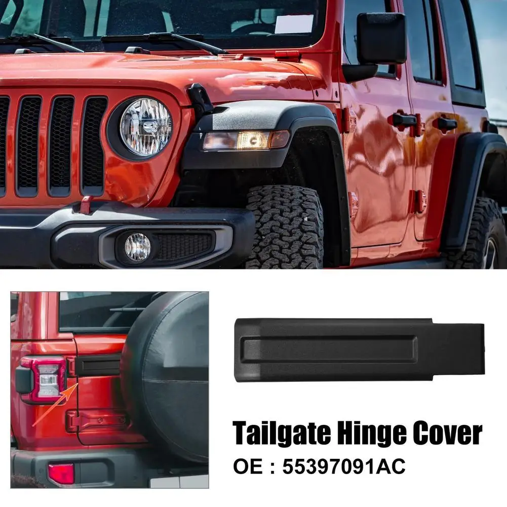 

Car Tailgate Hinge Cover Trim Spare Tire Bracket Cover Exterior Decoration Compatible For 07-17 Jk