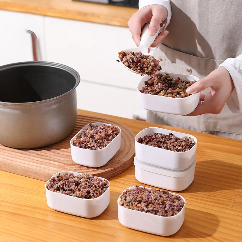 Multigrain Rice Freezing Containers for Portioning, Brown Rice Boxes for Weight Loss Meals with Fixed Quantities, Small Lunch Bo 3