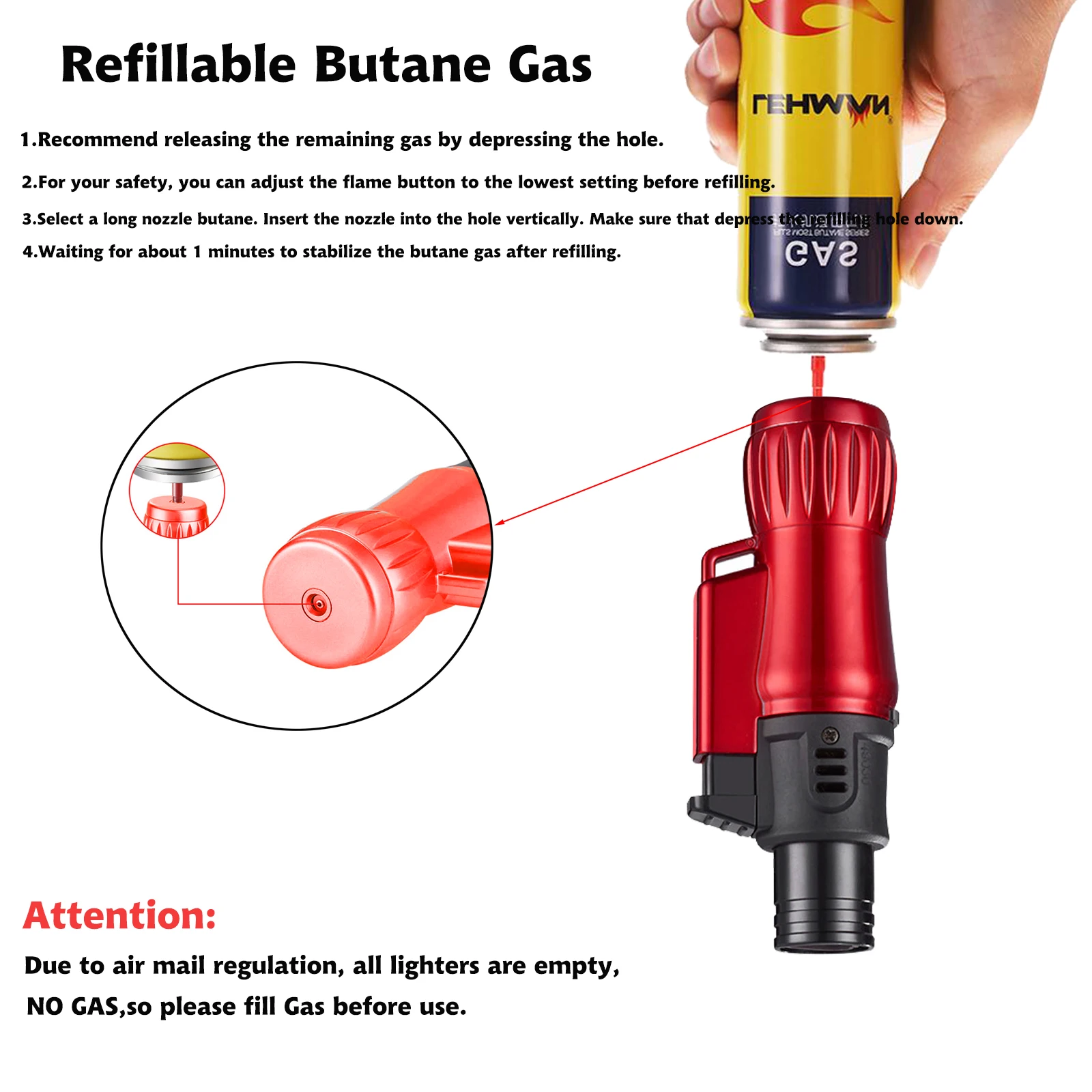 Triple Jet Flame Torch Lighter Windproof Design Refillable Butane Gas 2pcs/Set Jet 3 Flame Lighters for Gifts Without Butane bbq lighter butane gas lighter cigarette lighter