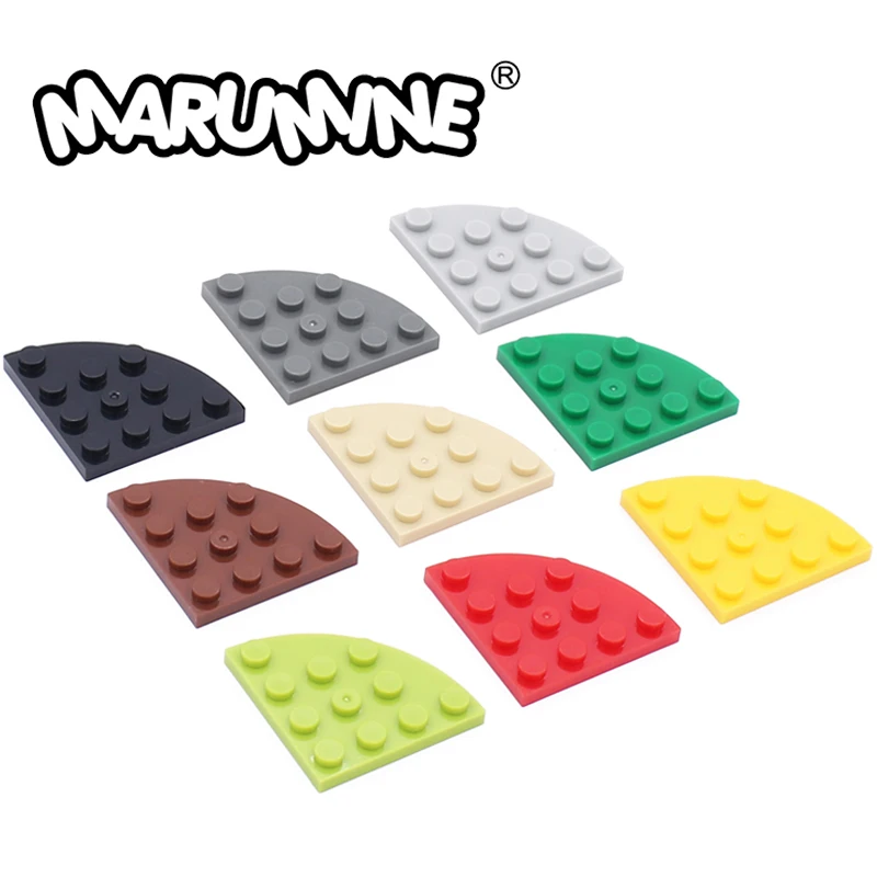 

Marumine 30565 блоков пластина Круглый угол 4x4 30 шт. классическая модель MOC архитектура строительные блоки Набор строительных блоков DIY части