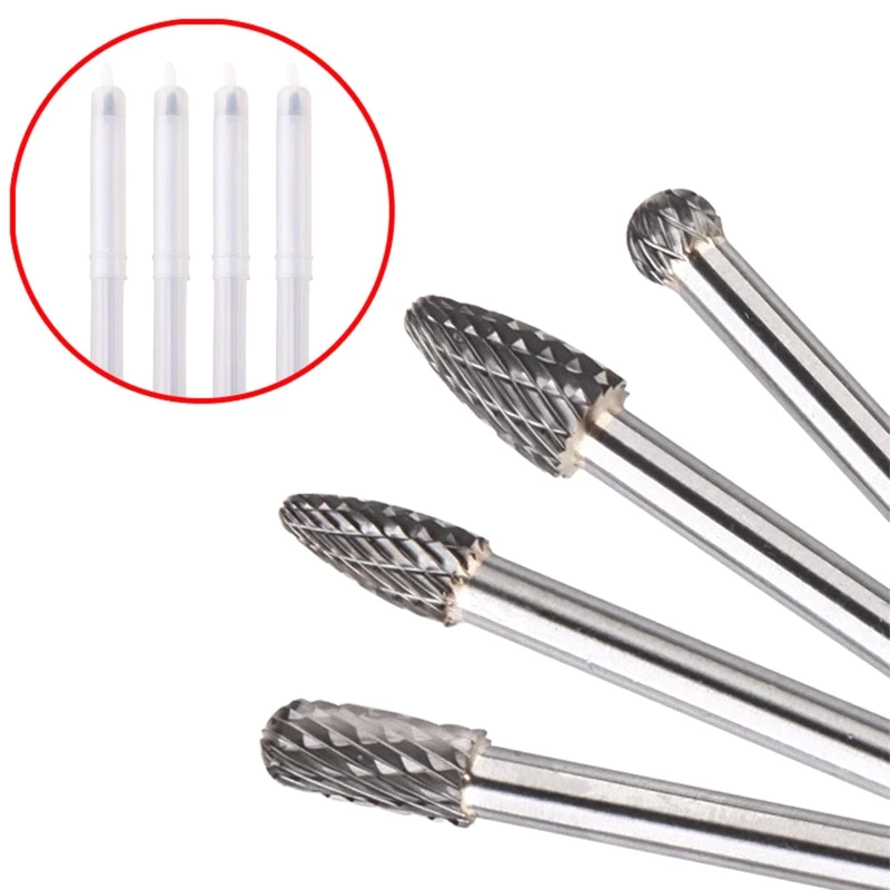 텅스텐 카바이드 로터리 커팅 버 다이 그라인더 비트 DIY 목공 금속 조각 연마 조각 드릴링