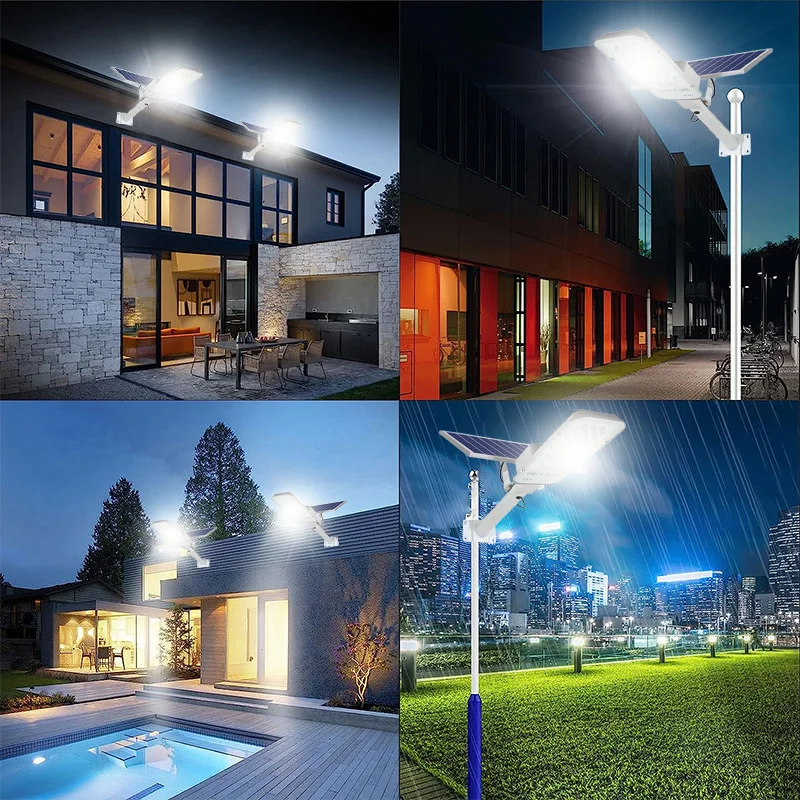 250W led solar light Outdoor garden Waterproof Solar street Light Dusk to Dawn with Remote Control IP65 solar wall lamp 6