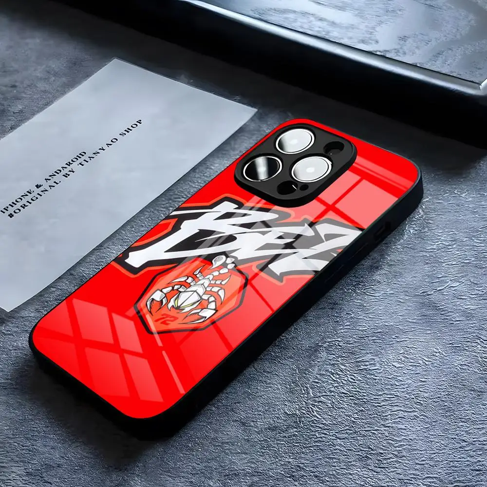 Marco Bezzecchi 72 Luxury Glass Design Phone Case