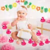 12/24 Pcs Flamingo Rubber Duckies Bulk Pink Flamingos Bath Toys Floating Squeak Flamingo Toy Seasonal Holiday Rubber Ducks for S 5