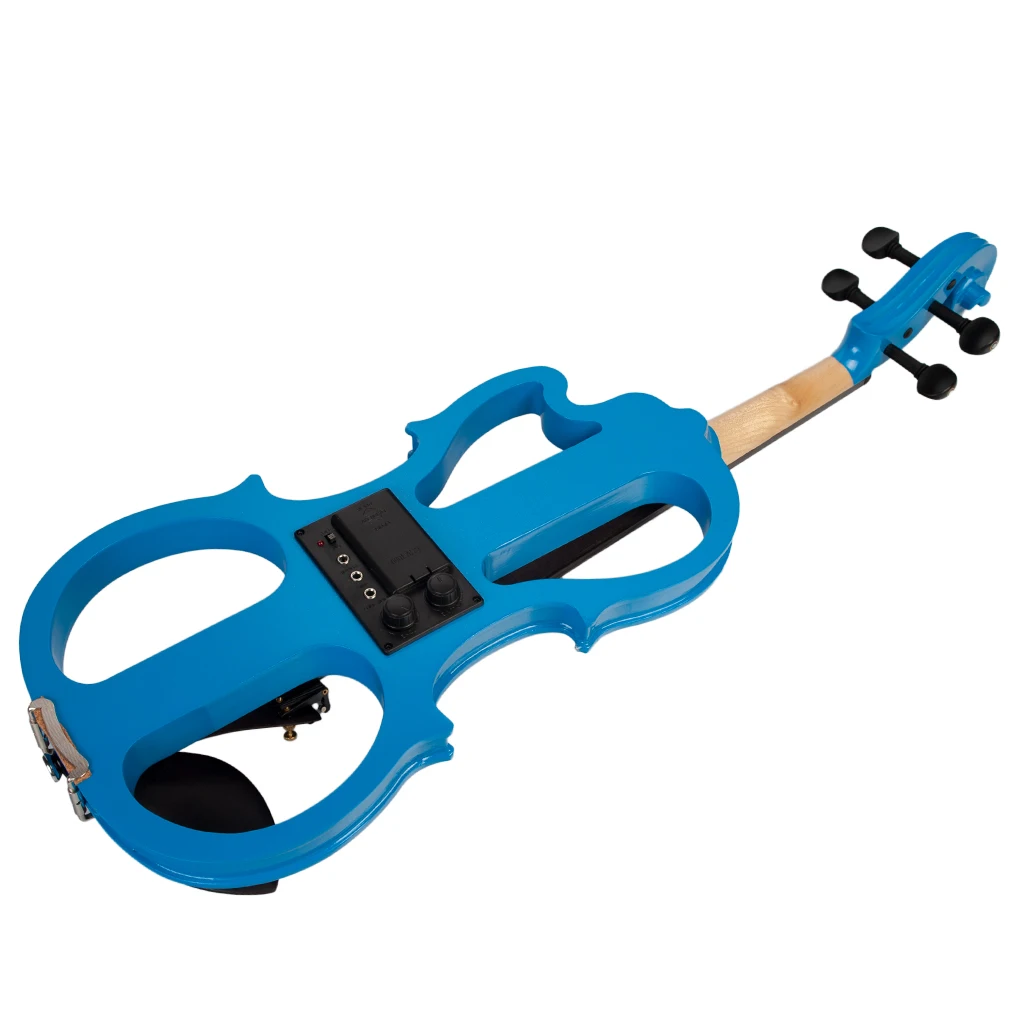 Silent Electric Violin Handmade Fiddle Case Bow 4 String Silent Violin