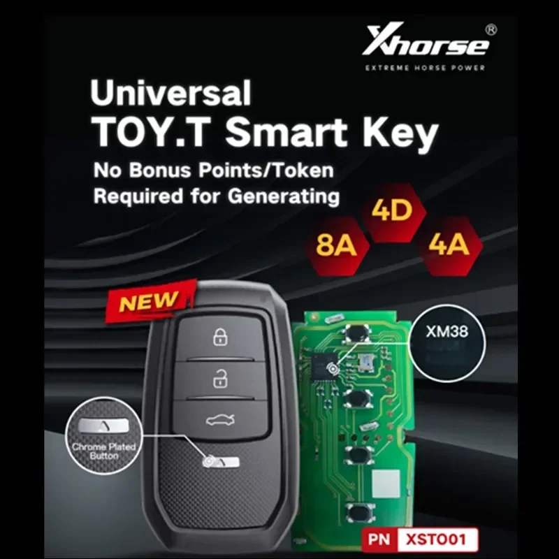 Xhorse VVDI MINI Key Tool Max Pro XM38 Smart Keys Circuit Board Universal Remote Control Case Toyota 8A 4A XSTO01EN