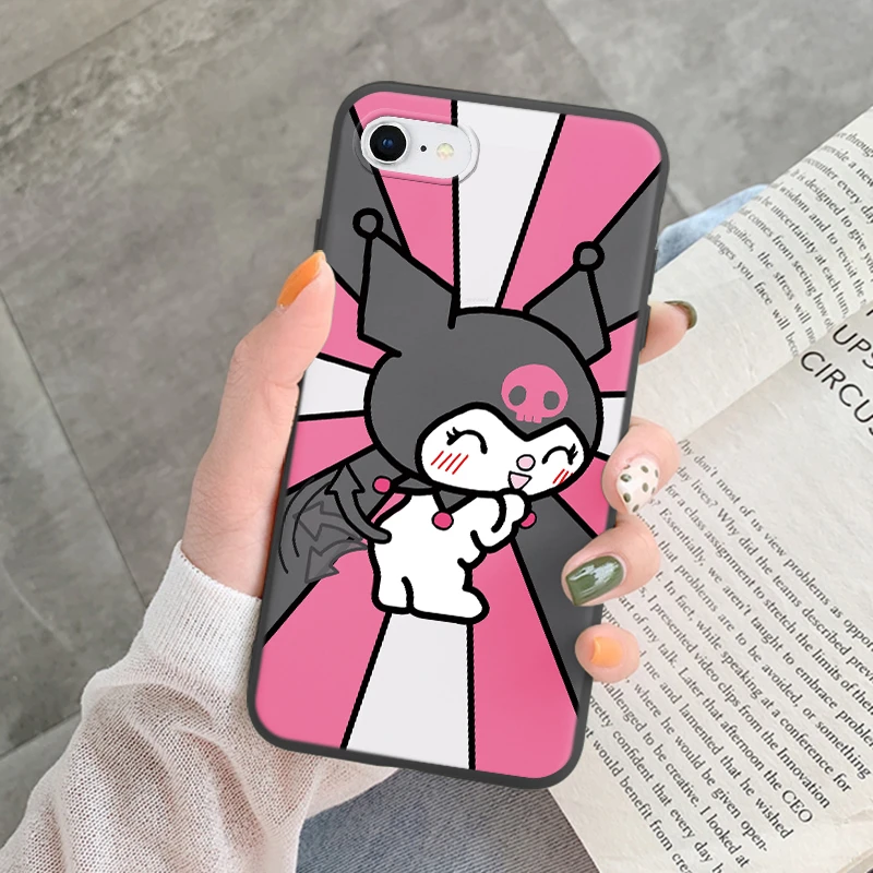 thumbnail image 1 of Funda bonita de Anime para iPhone 7 8 Plus SE 2020, funda de silicona suave a prueba de golpes para iphone 7Plus 8 +, funda Kuromi Rabbit, 1 of 5