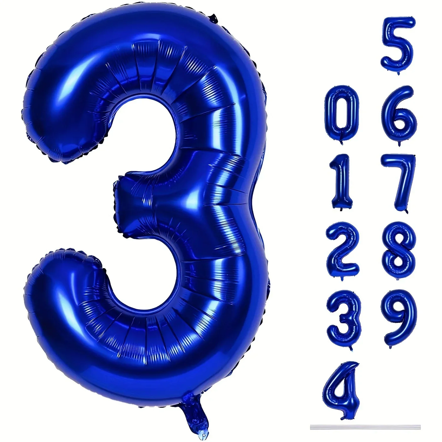 40Inch Blue Number Foil Balloon 0-9 Number Globos Children Birthday Party Decoration Baby Shower Toy Kids Graduation Gifts