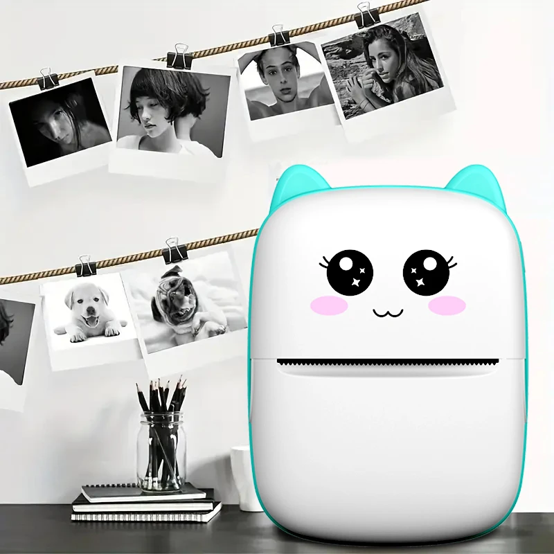 Mini Printer Thermal Ink-free Portable Sticker Printer Compatible IOS Android Wireless Photo Printing Tags
