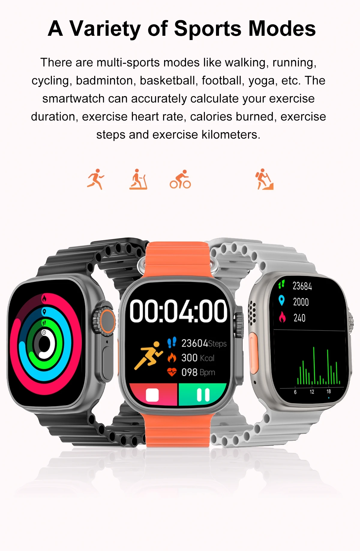 2023 smart watch ultra bluetooth call men women smartwatch blood oxygen sleep monitor titanium alloy case 49mm